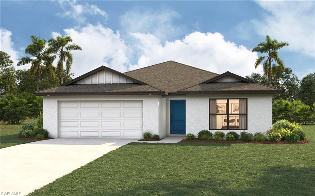 NEW CONSTRUCTION -Move-in Ready!  SPECIAL INCENTIVES: Up to $16k toward closing costs, rate buydowns, and prepaids when using preferred lender and title.  The Palm offers 1,550 square feet of thoughtfully designed living space. The spacious Great Room with its vaulted ceiling flows effortlessly to the private covered lanai—ideal for indoor-outdoor living and entertaining.  At the heart of this open layout, the kitchen features a freestanding island and designer cabinetry with soft-close doors, opening to a bright dining area with a tray ceiling and abundant natural light.  The primary suite includes a generous walk-in closet and a private bath with dual vanities, and a tiled shower.  Additional highlights include upgraded plank tile throughout the main living areas, designer cabinetry & quartz counters in the kitchen and baths, hurricane-impact windows and doors, stainless steel kitchen appliances, and an attached two-car garage. Pictures, renderings, & virtual tour are of similar home & are used for display purposes only.