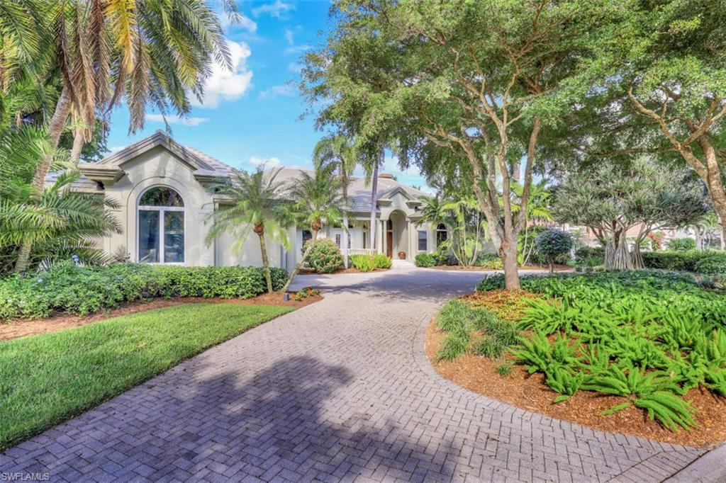 H4280 - Over 5,200 s.f. with 5 bedrooms & Built by Harwick Homes on a landscaped golf course lot in the quiet Deerwood neighborhood overlooking the Bay Island course in Bonita Bay. The open & bright floorplan flows gracefully from room to room. A new roof was added in 2016. This meticulously maintained home is enhanced with rich subtle décor, high quality built-ins/cabinetry & stone floors. The living room with a 14’ ceiling and pocketed sliding glass doors opens fully into the outdoor living area. The spacious sun-filled study has exceptional floor to ceiling cabinetry. The gourmet kitchen opens to a morning room or a private screened courtyard to enjoy morning coffee. Fitted with quality cabinetry, double Dacor wall ovens, Subzero refrigerator, granite counter tops and large walk-in pantry. The owner’s bedroom suite, with two built-in closets and large sitting area overlooks the pool. Guests will enjoy the private cabana suite complete with morning
kitchen, plantation shutters and a view of the fairways. The spacious private a/c bonus room can be used as a work room or for extra storage. The screened pool & spa has a large, covered seating area and bar with a granite countertop.