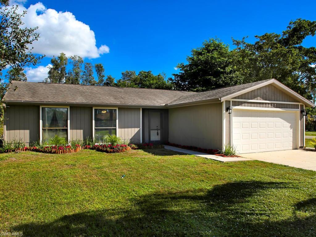 Freshly painted inside and out in the last year. This San Carlos Park home offer 3 bedrooms, 2 bath rooms, 2 car garage, fenced in on an oversize lot, recently updated kitchen in 2017, big pantry, new appliances in 2019, new wood siding done in 2018, and has city water. Located near San Carlos Community Pool which is great for some family fun. Call today for your private showing of this well priced home with no HOA fees. This home makes for a great investment. Visit the video tour for a view of this property.
