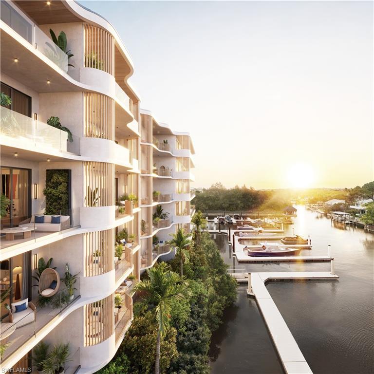 A new construction waterfront marina community offering estate-scale condominium oasis less than one mile from Fifth Avenue South. This boutique, professionally managed enclave is thoughtfully designed for those who appreciate true luxury living combined with an activated coastal lifestyle just moments from downtown Naples

Developed by Henley Investment Management in partnership with Gillette Development, with interiors by Megan Sherwood Designs, each residence is conceived to live like a private estate, featuring expansive interiors with 11ft ceiling heights, multiple floor plan options from 2,190sqft 2bed+den, generous outdoor living with gas grills and impressive luxury finishes throughout. Set along a private marina with direct boating access, daily life unfolds effortlessly on the water.

Amenities are curated to support wellness and leisure. The Halcyon Club will include pickleball and padel courts, a comprehensive fitness and spa experience, resort-style pool, and beautifully landscaped gathering spaces. A 24-hour doorman, full concierge services, and on-site professional management provide effortless ownership and peace of mind. Interior photos represent example units and may not reflect the exact layout, finishes, or specifications of the residence listed. All images are artistic renderings for conceptual purposes only.