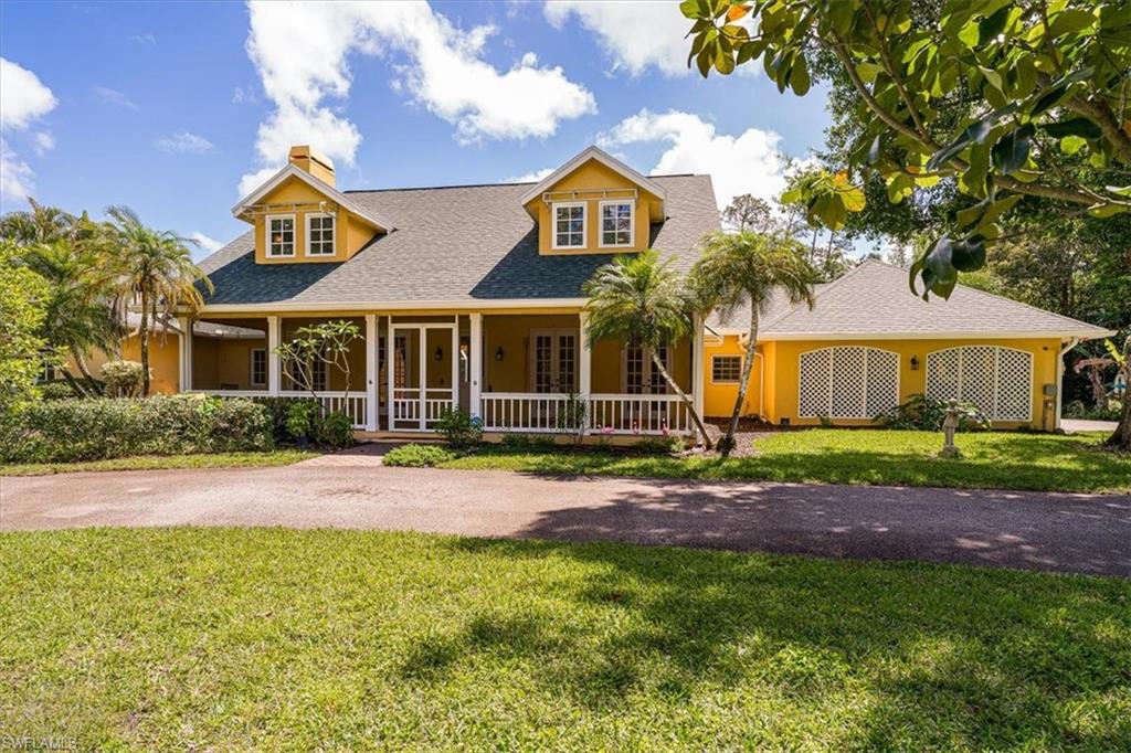Golden Gate Estates pool home on acreage with no HOA. Discover the perfect blend of privacy and convenience with this well-maintained 3+den, 2.5-bath home situated on 2.73 acres in highly sought-after Golden Gate Estates. Offering over 2,900 sq ft of living space, this two-story residence features vaulted ceilings, an open floor plan, abundant natural light, and spacious living areas ideal for entertaining. The home includes a flexible den/office, fireplace, walk-in closets, and a screened lanai overlooking peaceful preserve views. The expansive lot provides room for a guest house, workshop, or additional garage, making it perfect for those seeking space and flexibility. No HOA and no restrictions—bring your RV, boat, or work vehicles with ease. Enjoy acreage living in Naples with mature landscaping, fruit trees, and ultimate privacy, all while being just minutes from shopping, dining, top-rated schools, and Naples beaches. This is a rare opportunity for a Naples estate home with land, ideal for full-time residents, investors, or those looking for a private retreat. Schedule your showing today!