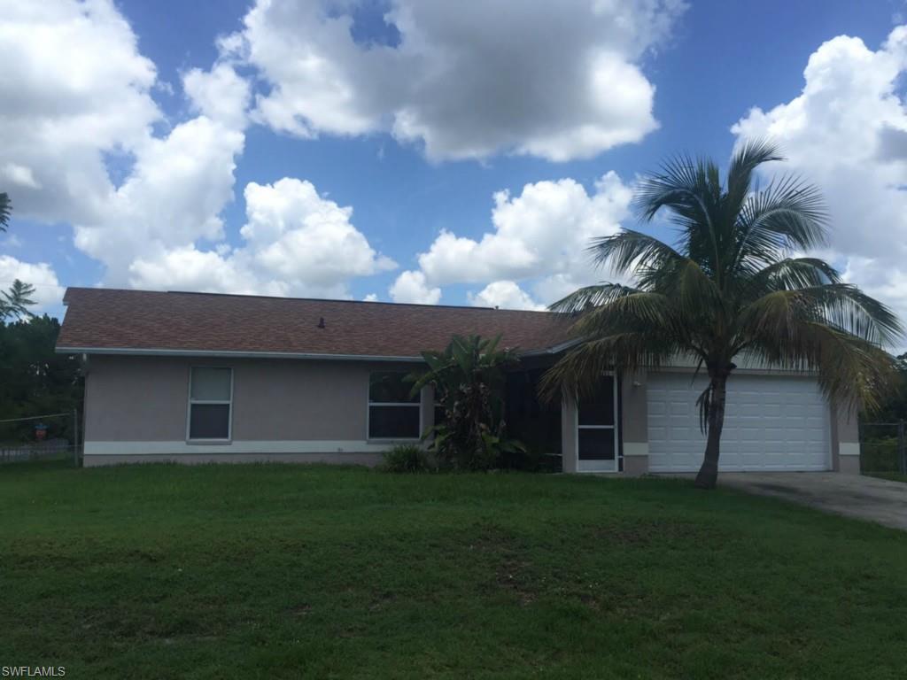Great starter home centrally located in Lehigh Acres.  Home is within 1 mile of the intersection of Lee Blvd and Sunshine.  Home has new paint, newer kitchen and master bath and on a large fenced in corner lot.  Property is priced for quick sale.