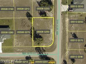 Do not miss your opportunity to own this Beautiful corner Lot***Build your dream home here! A very quiet neighborhood of Cape Coral. Centrally located in the Northern part of Cape Coral, just a few miles away from a plenty of restaurants! To the East is Fort Myers and to the West is Matlache and Pine Island Rd for fun adventures! This lot is in a premium location for your South-West Florida Future!