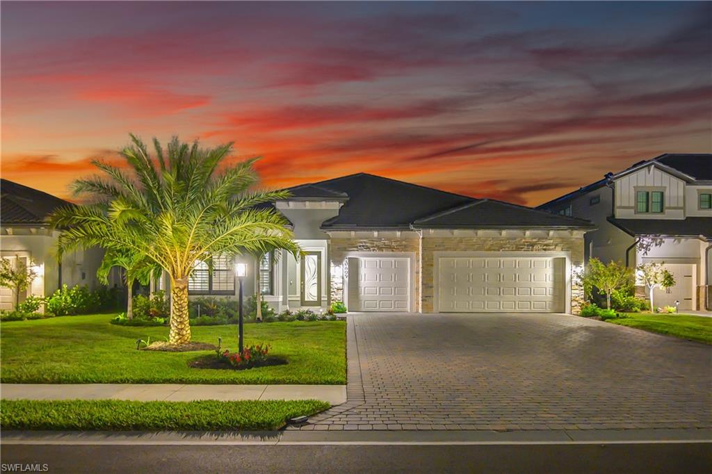 Perfectly positioned on a premium preserve lot, this highly customized ''Renown'' model by Pulte Homes captures peaceful and private views of natural Florida landscape where deer and a variety of birds can often be seen. The outdoor living space is a true highlight, featuring a custom pool with an oversized hot tub, all enclosed within an expansive panoramic screen cage. The large lanai is finished with marble tile flooring, includes a dedicated pool bath, and is already plumbed for an outdoor kitchen, creating an ideal setting for entertaining or unwinding in total privacy.

Inside, the home offers 3 bedrooms plus a den, 3 full bathrooms, and 2 half bathrooms, along with a spacious 3 car garage. Thoughtful design details are evident throughout, including tray ceilings in the main living areas, primary suite, and office, as well as a dramatic zero corner sliding glass door that seamlessly blends indoor and outdoor living. Plantation shutters, custom closets, and hurricane impact glass windows and doors add both style and peace of mind.

The kitchen is beautifully appointed with upgraded cabinetry, quartz countertops, under cabinet lighting, a stylish backsplash, and a premium KitchenAid appliance package. Bathrooms are equally refined with shower tile extended to the ceilings. Additional upgrades include a smart home package with Nest doorbell and thermostat, whole house water filtration and softener system, tankless water heater, and both gas and electric utilities.

The exterior impresses with stone masonry accents, a distinctive bay window design that extends the 2nd bedroom with an additional 36sqft of space, and lush palm trees that enhance curb appeal. The garage is fully outfitted with epoxy flooring, insulated doors and ceiling, while the upgraded laundry room features LG appliances and additional cabinetry for convenience.

Set within the resort style gated community of Verdana Village, residents enjoy an unmatched amenity experience centered around the expansive clubhouse featuring a full indoor sports complex with basketball, volleyball, tennis and pickleball courts, a state of the art fitness center, movement studio, on site restaurant and café, and a resort style pool and spa. Outdoor amenities include additional tennis and pickleball courts, a playground, scenic walking paths, and beautifully maintained green spaces, all supported by a vibrant social calendar that creates an active and engaging lifestyle right at home.

This property offers a seamless combination of high end finishes, functional design, and a tranquil natural setting, all within one of Estero’s most desirable communities.