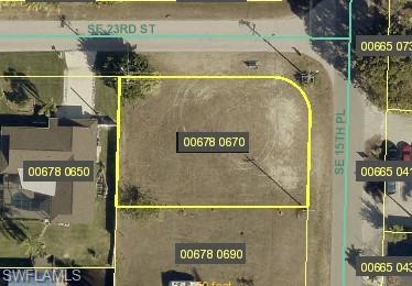 Build your dream home on this oversized corner residential homesite in one of Cape Coral's most established and desirable SE neighborhoods! Located at 2302 SE 15th Place, this approximately 10,500-square-foot lot offers a fantastic central location with convenient access to Del Prado Boulevard, Veterans Parkway, Downtown Fort Myers, shopping, dining, schools, parks, and everyday amenities. The surrounding area features a mix of well-maintained homes and waterfront properties, making it an attractive location for both homeowners and investors.

One of the biggest advantages of this property? ALL CITY WATER, SEWER, AND IRRIGATION ASSESSMENTS ARE IN AND PAID IN FULL—a significant savings for future owners. With no HOA restrictions and plenty of room to design the home you've always wanted, this lot provides flexibility and value in a highly sought-after area of Cape Coral.

Whether you're looking to build now or secure land for the future, this property offers an excellent opportunity in a mature neighborhood where vacant lots are becoming increasingly scarce. Enjoy easy access to boating, fishing, golf courses, waterfront dining, and Southwest Florida's beautiful beaches while still being close to everything Cape Coral and Fort Myers have to offer.

Don't miss your chance to own a piece of paradise in sunny Southwest Florida!