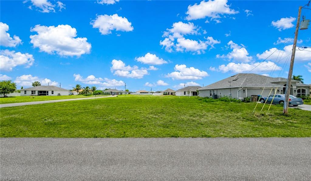 This cleared residential corner lot in the north Cape is ready for your new Florida dream home. The quarter acre homesite offers added frontage, flexible design potential, and an established residential setting with homes nearby.

Enjoy the Florida lifestyle at its best in Cape Coral, one of Southwest Florida’s most popular communities. The property is currently shown in Flood Zone X and outside the Special Flood Hazard Area, with the flood code description indicating an area outside the 100-year and 500-year floodplains.

The location also offers convenient access to Pine Island Road, one of Cape Coral’s major corridors, with plenty of shopping opportunities, dining options, home improvement stores, medical services, and many other everyday conveniences within close proximity.

Build your new dream home in Florida now or hold this appealing parcel in your portfolio as a long-term investment in one of Cape Coral’s growing residential areas. Stop by to see the location for yourself and picture your future home in the Sunshine State.
