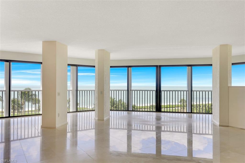 C5226 - A VERY RARE OPPORTUNITY! Boasting 180 degrees of unparalleled and breathtaking panoramic views of the Gulf of Mexico and the pristine beaches of Naples, FL, this 3,000+sq. ft. condo was tastefully and thoughtfully designed. Marble floors, granite countertops and the amazing extra square footage added to the living area by taking advantage of the balcony space, truly makes this a phenomenal beachfront residence. The Owner’s suite comes replete with floor to ceiling windows with its own stunning view of the Gulf and beaches, large office area, walk-in closets, a massive bathroom with dual sinks, shower and separate tub. Two additional oversize bedrooms and two bathrooms complete this serene coastal retreat
Located on 4 lushly landscaped acres, in the heart of the prestigious Park Shore area, residents of the Monaco Beach Club have everything they need at their fingertips including an expansive outdoor deck area with Heated Pool and Spa, Outdoor Kitchen with BBQ grills, Cabana with seating, State-of-the-Art Fitness Center, Tennis Courts, Conference Room, the recently renovated “Monaco Room” a social room with full service kitchen, 24/7 Front Desk, and a Full-Service Concierge Program