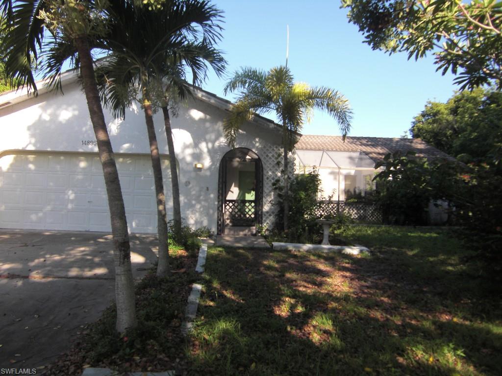 ATTN INVESTORS OR START HOME DEAL!! FIXER UPPER!!!  This is a great opportunity for the do it yourself project or investor.  FANTASTIC neighborhood with LAKE view near the river and close to Sanibel.  3 bedroom/ 2 bathroom, with a screened porch.  Many mature fruit trees and vegetation. Seller believes there is room for a pool, up to buyer to verify. Bring your contractor and imagination!! With your personal preferences, make this house your dream home!