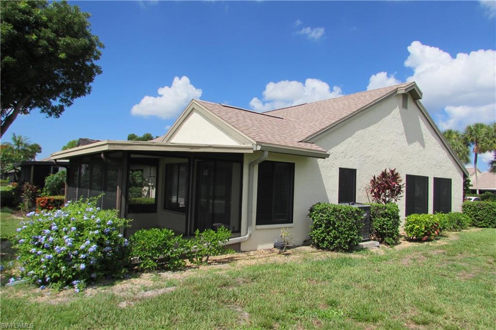 Full Bundled Golf Privileges. Rare opportunity! Completely remodeled, ground-level 2BR/2BA villa with an attached 1-car garage in the highly desirable, 24hr guard-gated 55+ community of Seven Lakes. This stunning home features a brand-new open-concept kitchen, premium updated appliances, modern upgraded bathrooms, and luxury flooring throughout. Step outside to ultimate resort living: your lease includes the transfer of FULL bundled golf privileges—enjoy unlimited golf on the 18-hole executive course with NO green fees! The vibrant community offers 6 heated pools, tennis, pickleball, fitness center, pro shop, and a full social calendar. Prime South Fort Myers location directly across from Bell Tower Shops for upscale dining, theater, and shopping. Minutes to SWFL International Airport and local gulf beaches. Annual or seasonal rental options available. Association application,  55+ age verification required. Schedule your tour today and start living the country club lifestyle!
