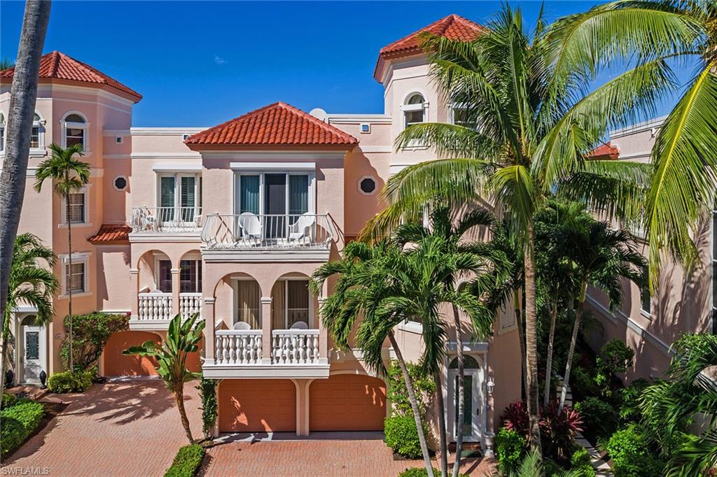 This is a rare opportunity to own one of only a handful of single family beachfront homes in the Park Shore subdivision. This attached villa is "on the front row." There is nothing between you and the Gulf but grass and sand. It was meticulously and tastefully decorated in 1997 and was indeed the talk of the town, emulated by decorators and luxury condominium owners. Now, this retreat is primed for a new chapter in its luxurious Naples beachfront life. This home provides a two car garage, a private pool and spa, and a private elevator. Walk out onto your own fenced back terrace with lush landscape and direct access to the sandy beach and the Park Shore promenade – a private 1.3-mile paved path to stroll along the beach. Pets are welcome, and the owner has the opportunity to buy or lease a boat slip across the street at the Venetian Bay Yacht Club. After a day on the water, walk to the renowned dining and shopping at Venetian Village or take a quick drive to 5th Avenue, Mercato or the Waterside Shops. You will never be at a loss for beauty or entertainment in the heart of Park Shore.