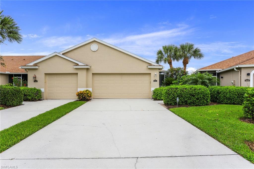 JUST INSTALLED GRANITE COUNTERS AND NEW SINKS THROUGHOUT, Stunning 2 bedroom 2 bath + a den golf Villa that comes with exceptional first class upgrades, with a location that backs up to the golf course for a first class view. This home boasts of numerous upgrades to include wood floors, stainless steel appliances, updated designer lighting with over sized fans & exterior wet rated fans, new kitchen back splash, two tone neutral paint job, window treatments & garage snap up wall storage . In addition to the above this home has a newer Hvac unit, ADT security system and water tank. For those of you who are golfers, Heritage Greens is a golf community on a public course designed by Gordon Lewis. So you get to golf without the high community golf assessments, you pay as you golf. Finally, this community has 2 pools, and a hot tub, tennis courts, a play ground, a bar grill, and a golf pro shop.