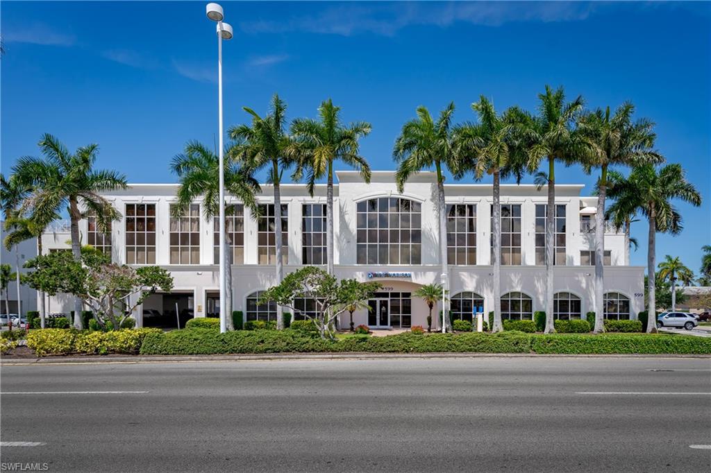 Elevate your business presence in the heart of Naples. This unit is located at the prestigious 599 9th St North building in downtown Naples,
The location is perfectly positioned for a modern executive or medical service, steps away from Naples Community Hospital, as well as fine dining and commerce on 5th Ave South.
Unit 200 is more than an office; it is a private sanctuary designed for the sophisticated professional who demands the same level of luxury in their workspace as they do in their home.
Step through the dedicated reception area into a space defined by elegance.  No detail has been spared from the high-end flooring to the custom architectural millwork. The state-of-the-art conference room is equipped with integrated sound and flat-screen technology, perfect for high-stakes board meetings or private client presentations.
A fully equipped designer kitchen featuring a 204-bottle dual-zone wine chiller, making this the premier venue for post-traction celebrations or hosting elite clientele.
Fully integrated with three flat-screen TVs and a premium sound system throughout the suite, ensuring a seamless multi-day experience.
Three generous executive offices and a private bath offer the ultimate in discretion and comfort.
Plus, forget the Naples summer heat and parking frustrations. This unit includes two deeded-covered parking spaces.
Property is currently leased annually for $70,000.00 (NNN)