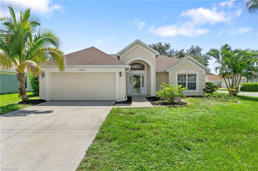 Welcome to your oasis in Bristol Parc, a community of Gateway Fort Myers. This stunning corner-lot property boasts 3 spacious bedrooms, 2 modern bathrooms, and 1,854 square feet of luxurious living space. Step inside onto the elegant LVT flooring that flows seamlessly through the main living areas, while plush carpet pampers your feet in the bedrooms. The heart of this home is the beautifully updated kitchen, featuring rich mocha cabinets, sleek granite countertops, and black stainless-steel appliances. The semi open-concept design effortlessly connects the large living room and great room, creating an ideal space for entertaining family and friends. Pocket sliders off the kitchen lead to your private backyard retreat, complete with a sparkling pool and covered lanai - perfect for enjoying sunny Florida days. Retreat to the primary suite, where you’ll find a large walk-in closet, bathroom with a separate tub and shower, dual sinks, and granite countertops. With a roof newly replaced in 2018, this home offers peace of mind and modern comforts. Located just 10 miles from RSW Fort Myers Airport, 12 miles from downtown Fort Myers, and 20 miles from Fort Myers Beach, you’ll have easy access to travel, vibrant city life, and beautiful beaches. Plus, with low HOA dues and surrounded by endless shopping and dining options, this home combines convenience with comfort. Commuting for work is a breeze with I-75 only 6 miles away. Don’t miss the opportunity to make this exquisite property your forever home and experience the best of Bristol Parc living in Gateway!!