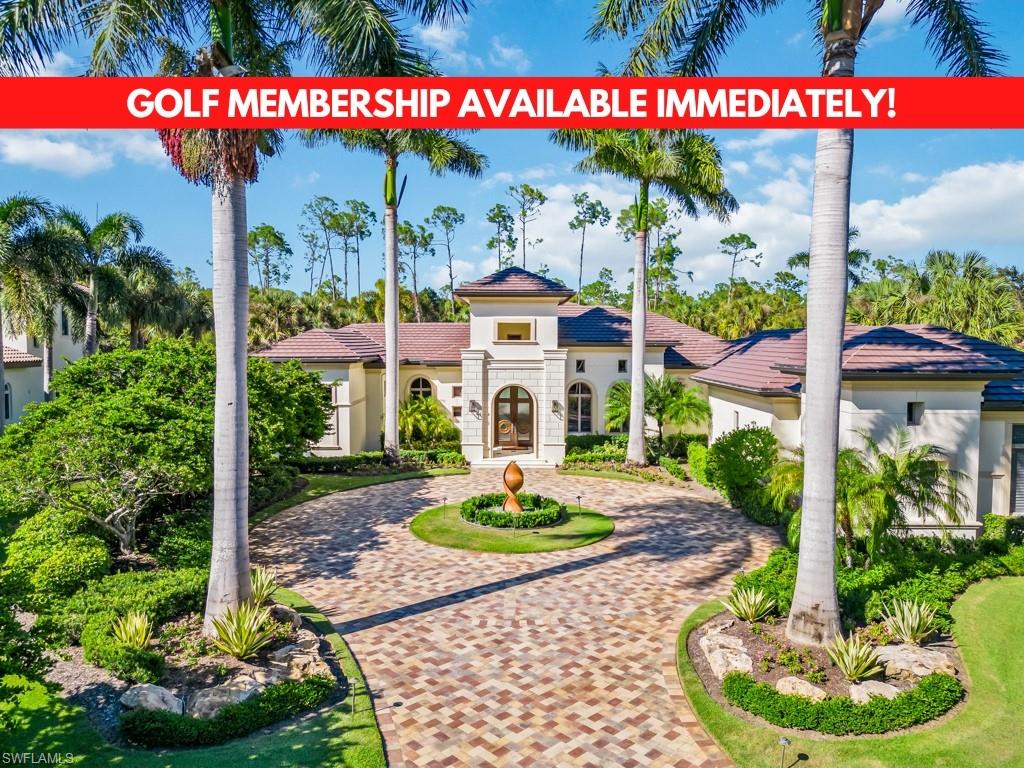 No Waiting! Golf Membership Available Immediately! - Introducing 16037 Trebbio Way, located within the prestigious community of Mediterra in Naples, FL. This exquisite property is a contemporary delight being offered turnkey furnished. Move in ready! With its elegant design and high-end finishes this home checks every box. Boasting 4 bedrooms plus den and 4 full & 2 half baths, this spacious home features a gourmet kitchen complete with rich wood cabinetry, a large center island, a breakfast nook, and a full wet bar adjacent. A stunning primary suite with private outdoor access, a morning bar, his & hers walk-in closets, and a spa-inspired bath. The private outdoor oasis features a summer kitchen, fireplace, and outdoor dining & living spaces all centered around a glamorous pool & spa with Glass fire bowls. With its prime location, residents can enjoy Mediterra's world-class amenities such as golf courses, tennis courts, pickleball & bocce, a clubhouse, and access to pristine beaches from Mediterra's own beach club. Experience the epitome of sophistication and tranquility in this remarkable Mediterra residence. *Tile roof is 1 year old. Home generator equipped.*