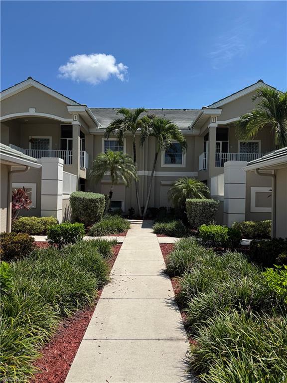 Immaculate and much sought-after ground-floor condo unit - this furnished two-bedroom, two-bath condo truly has it all! Featuring elegant crown molding, laminate wood and tile flooring, and granite countertops throughout - every detail reflects quality and style. Custom plantation shutters adorn all windows and sliding glass doors, complemented by automatic roll-down hurricane shutters that provide exceptional privacy, security, and peace of mind.

Notable upgrades include renovated M-bath and guest bath, automatic roll-down hurricane shutters and interior plantation shutters throughout, including in the guest suite corridor - enhancing both comfort and long-term value. Relaxing and private view of the 18 hole golf course and lake from your screened lanai - amazing place to enjoy your breakfast or drink your morning coffee. Secure and private single car garage just a few steps from the front door. Plenty of amenities including pool/jacuzzi with geothermal heating, community center, workout room, pool table, tennis & pickle ball courts, bocce ball, playground, clubhouse with restaurant, pay as you play par-72 public golf course, Pro Shop, and much more. Gated community with guard (24/7) at the front gate. Conveniently located minutes from RSW airport, JetBlue park, FGCU, Gulf Coast Town Shopping Center, dinning, and the gorgeous sunny beaches of SW Florida! Friendly, well kept, and quiet gated community. Perfect for a year around resident, snowbird, or even as an investment property!