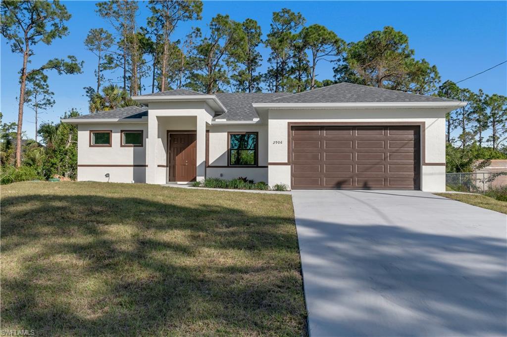 Spectacular New Casariego Development 4 bed/2.5 bath with 2 car garage & an oversized driveway. Located in a prime location of LEHIGH ACRES!  This Open concept home features high ceilings, 8FT interior doors, Impact-resistant doors and windows, porcelain flooring throughout. The gourmet kitchen features a quartz two-waterfall island, stainless steel appliances, and custom made cabinets. The master suite boasts walk-in closets and a spa-like bath with a glass-enclosed shower and dual quartz vanities. $10K toward buyer closing costs!