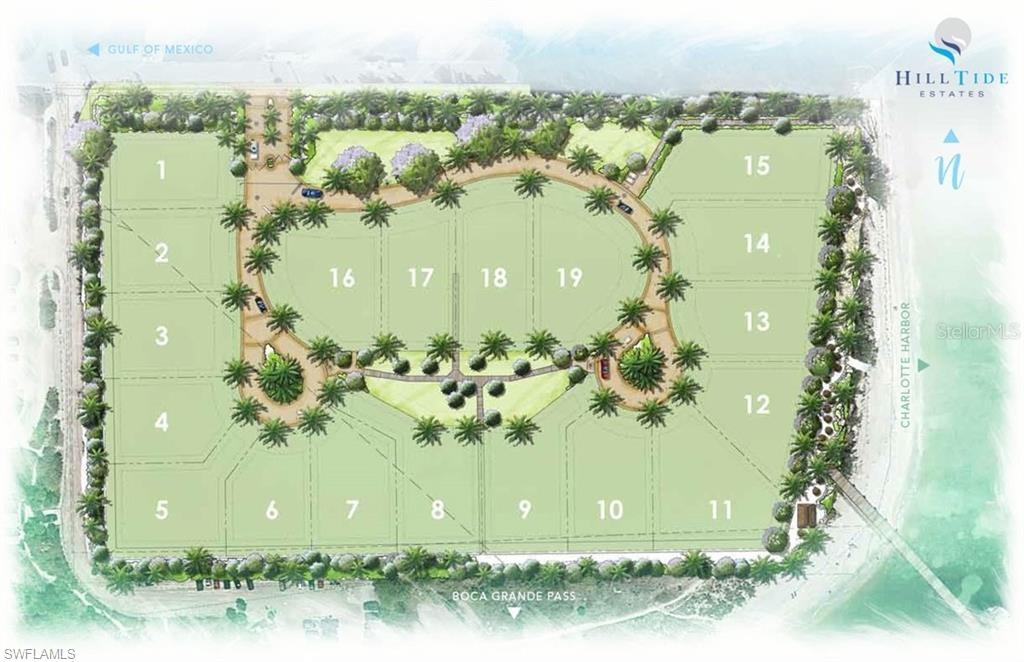 "PRICE REDUCED" Lot # 9 will offer panoramic views of Boca Grande Pass, Charlotte Harbor, and the Gulf of Mexico - please see attached site plan for location. Hill Tide Estates or the “Jewel of Boca Grande” is majestically positioned along the shores of Boca Grande Pass. This 19 luxury home site development offers panoramic seascape unmatched anywhere on Gasparilla Island. BCB Homes & Seagate Development Group will offer the coastal estate lots starting at $1,400,000. BCB Homes and Seagate Development Group are high-end, residential and commercial developers and builders from Naples, Florida. With over 25 years experience in the residential marketplace, they are confident the team assembled on this project will deliver a high end residential community unparalleled by any other in Southwest Florida. The Developers gated site will include custom designed luxury residences on brick paved streets overlooking the Gulf of Mexico, Boca Grande Pass, and Charlotte Harbor. The Hill Tide Estates property is the only site on Gasparilla Island that fronts Boca Grande Pass.  Buyer may choose any contractor or architect - not exclusive to just Seagate and BCB.
