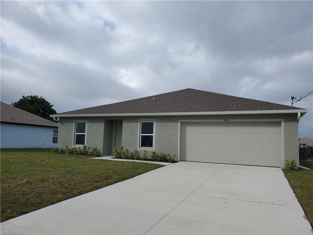 Welcome to this beautiful 4-bedroom, 2-bathroom home located in the desirable Cape Coral, FL. This spacious house offers a comfortable and inviting atmosphere for anyone looking for a new place to call home. As you step inside, you'll notice the carpeted bedrooms, providing a cozy and warm feel. The kitchen features stunning tile flooring, adding a touch of elegance to the space. The bathrooms are also tiled, giving them a sleek and modern look. The breakfast bar is perfect for enjoying a quick meal or entertaining guests. The master bathroom boasts a luxurious walk-in shower, the stainless steel appliances in the kitchen add a touch of sophistication and make cooking a breeze. If you are looking to upgrade, this house has everything you need. Don't miss out on the opportunity to make this house your home. Schedule a tour and see all that this wonderful property has to offer.