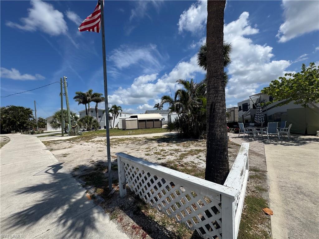 Nancy lane is a great 55+ Neighborhood with low condo fees of $135. a month.  Build your new dream mobile home or manufacture home on your own lot.  Fees cover water, sewer, and trash removal.  Easy access to San Carlos Island with lot of fun waterfront restaurants, Key West Express, Fish market and just over the bridge to Times Square where out beautiful public beach is located on Ft Myers Beach and Margaritaville just steps away.
Monthly rentals are allowed.  Pets are welcome!  It's time to get on Island Time and enjoy the beach life!