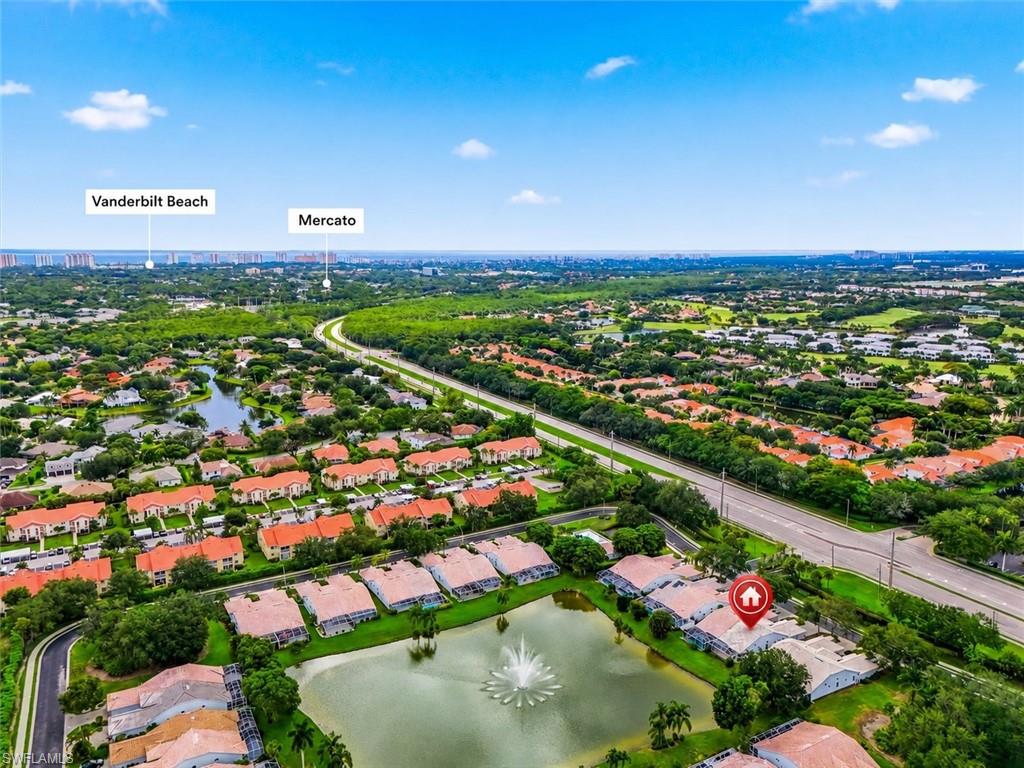 Location, Location, Location!! Welcome to this beautifully updated 3-bedroom, 2-bathroom home in one of North Naples' most convenient locations. Enjoy peaceful lake views from your private patio, complete with an electric hurricane shutter for added security and convenience. Inside, you'll find numerous recent updates, including new appliances, impact-resistant windows, and refreshed bathrooms featuring new vanities and toilets. The bright and functional floor plan offers comfortable living spaces ideal for both full-time residents and seasonal homeowners. With low HOA fees and a prime location just minutes from Vanderbilt Beach, Mercato, Galleria Shoppes, Waterside Shops, top-rated restaurants, entertainment, and easy access to I-75, this property delivers the perfect combination of lifestyle, convenience, and value.