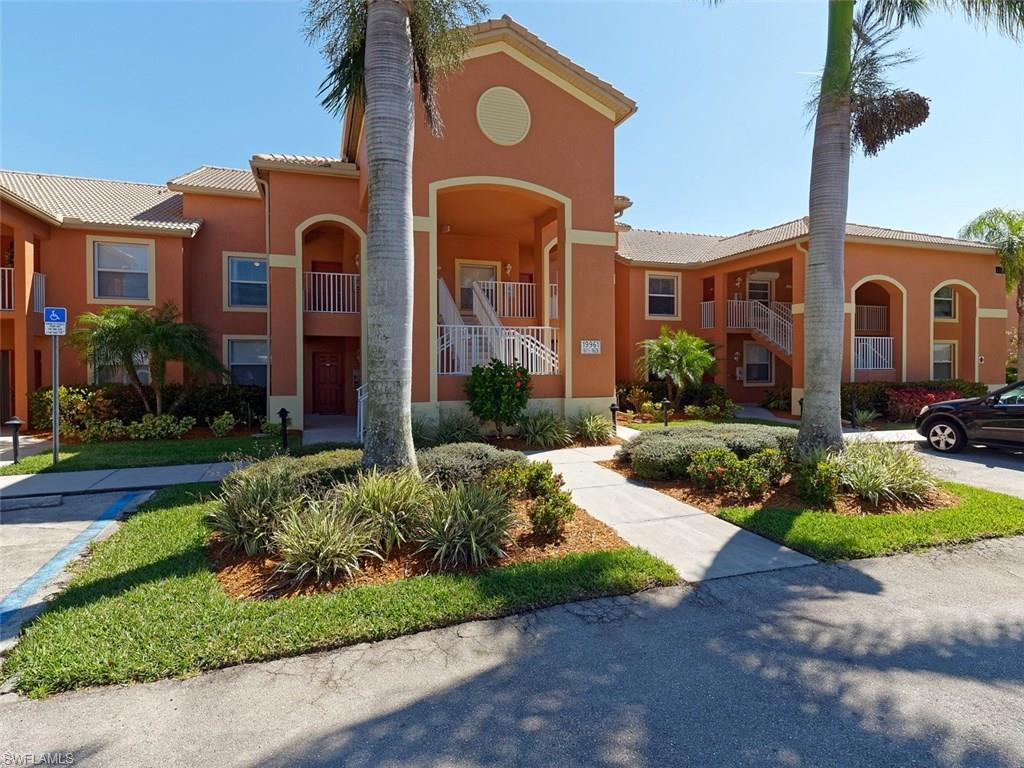 Available as turnkey furnished on a separate bill of sale. 
Beautiful Florida condo with a great feel as soon as you enter. 2 bedrooms and 2 baths with covered parking and amenities like no other. Second floor residence offering high ceilings making the square footage very accommodating for a family, a winter retreat or a vacation getaway. Crown molding in the main living areas, neutral colors, tile throughout the main living areas, upgraded kitchen and more.... and you can simply move right in. Hard to beat this type of value in this price range, resort style amenities offering so much for the price. Offers a great Bang for the Buck both price-wise and fees-wise, Bella Terra has it all ....Amenities include a Resort-style Clubhouse, 24 hour fitness center, activities galore for all ages, A pool and spa unmatched by others, secured children's play area, sand volleyball courts, tennis courts, basketball, and an in-line skate rink. Located in central Estero near I-75, Florida Gulf Coast University, Miromar Outlets, Coconut Pointe Mall , libraries, restaurants, movies and much more!