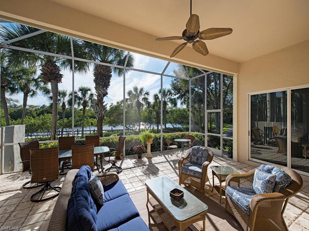 V.2430 - Spacious villa home on Imperial River. Fantastic Bonita Bay location. 2006 updated kitchen, bathrooms, pool and new spa. New code impact glass and shutters on all openings. See attached list of improvements and floorplan sketch. Pool and spa in the court yard. Expansive lanai facing the water. Dolphins and wildlife are waiting for a new neighbor.
