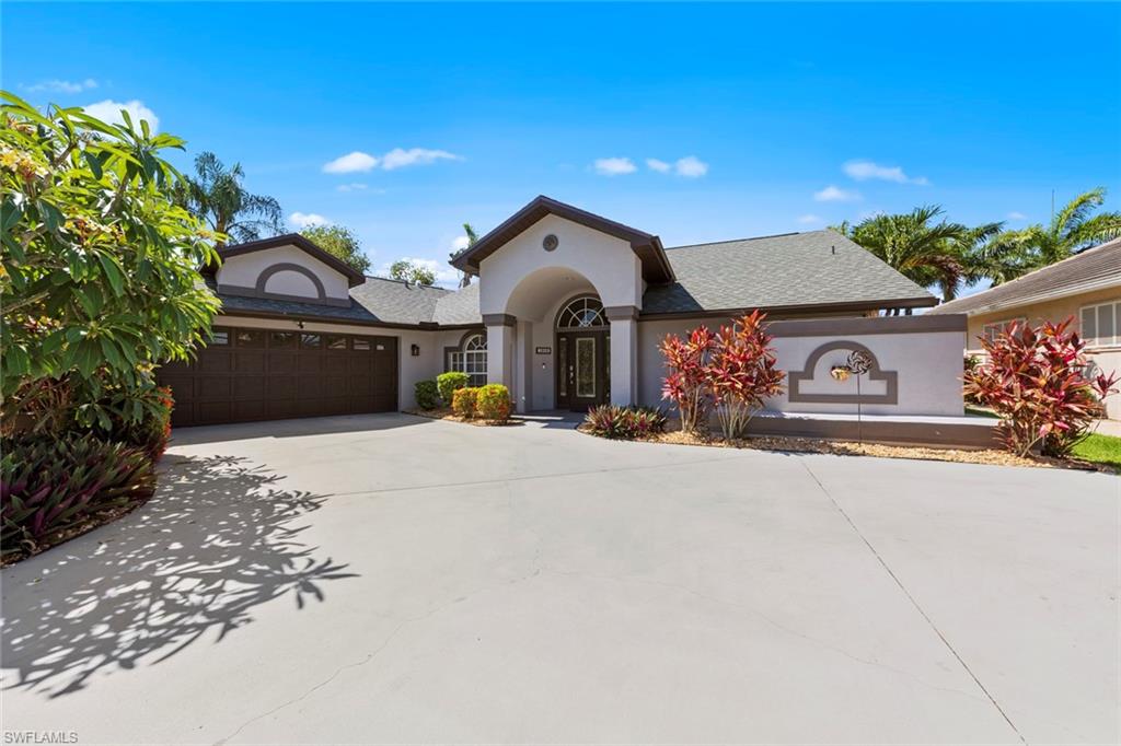 WOW… Experience the Florida lifestyle when you relax in this Immaculate, Gulf Access, Pool home and one of the best-maintained homes you will see. Enter through Tropical Landscaping, & Leaded Glass Entry Door, with over 1900 sq. ft. there is plenty of room to entertain family and friends!  The open floor plan features a kitchen with Custom Cabinetry, Granite Counters, Soaring Ceilings, and more! New Roof, Feb. 2021, with rubber sealer that acts as a powerful guard against sun and rain, Travertine flooring, AC only 3 years old, new dishwasher, The Saltwater pool was recently resurfaced, new exterior paint, 10,000 lb. boat lift with composite decking, Master bath features a beautiful Stone Tub, all windows and doors had tracks adjusted, these are just a few of the things that make this home so special. Enjoy the Florida sunshine in this large outdoor pool area.  The list is too long to mention all the extras this home has to offer!! Secure your ''Piece of Paradise'' today!