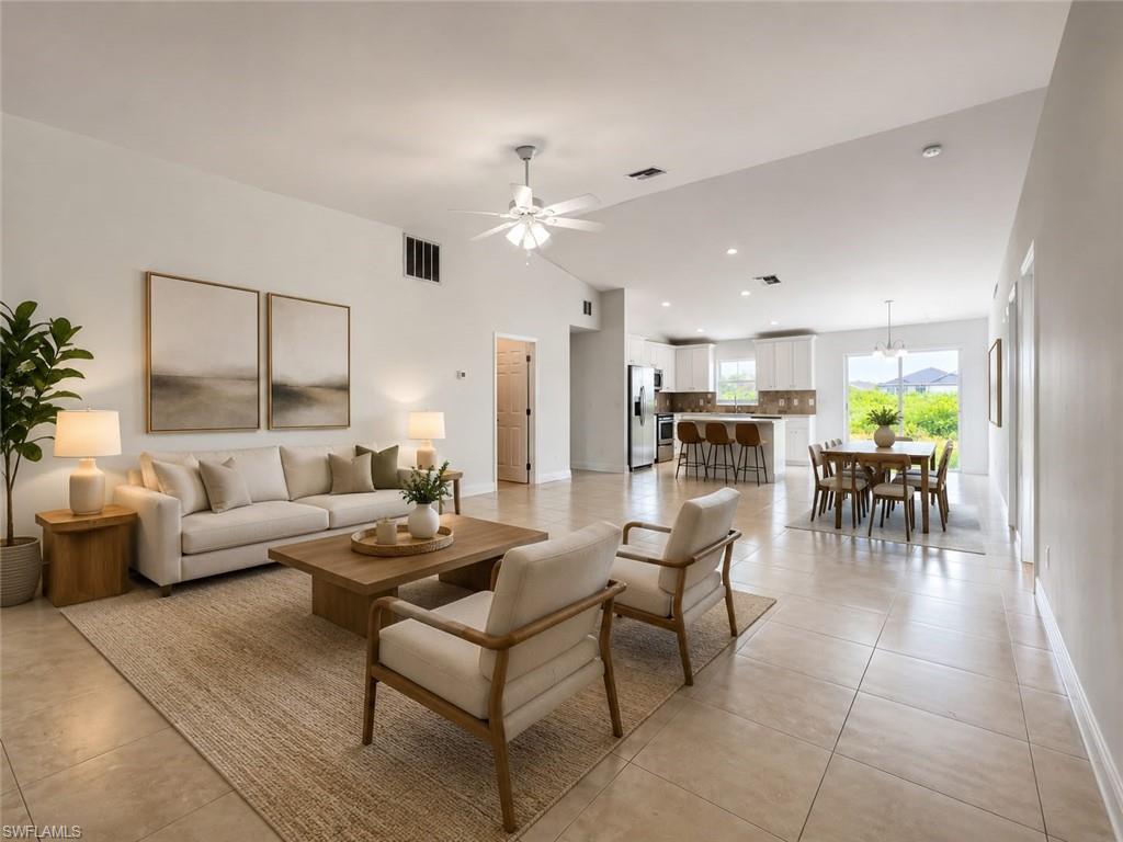 Welcome home to this beautiful single-family residence offering the comfort, space, and functionality you've been looking for. From the moment you step inside, you'll be greeted by soaring high ceilings and a bright, open living area that creates an inviting atmosphere for everyday living and entertaining.

This home features 4 spacious bedrooms, 2 full bathrooms, and an abundance of storage throughout, making it easy to stay organized. The open-concept kitchen, dining, and living areas provide the perfect setting for gathering with family and friends while enjoying quality time together.

Step outside to a generously sized backyard, ideal for entertaining, relaxing, or giving kids and pets plenty of room to play.

The oversized primary suite offers a peaceful retreat with a large walk-in closet that provides exceptional storage. The spacious primary bathroom features a large soaking tub, perfect for unwinding after a long day.

Conveniently located near shopping, dining, schools, and major roadways, this home combines comfort, convenience, and space in one exceptional rental opportunity. Schedule your private showing today!