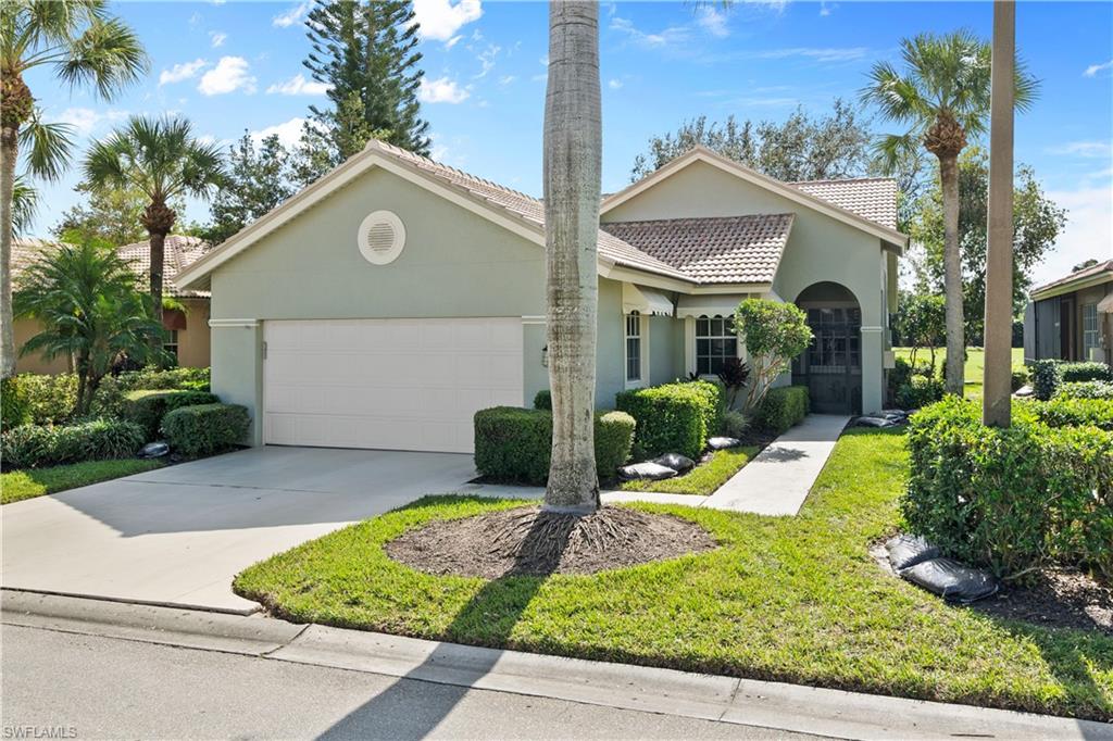 RENTED February & March 2027 – Check for Off-Season Availability!  Enjoy the Florida lifestyle in this spacious 3-bedroom villa overlooking the 8th fairway and green in Worthington Country Club. Golf membership is transferable, and tenant use of a new golf cart on the golf course is included.  The open floor plan offers comfortable living and features a new 77-inch TV in the living room. The updated kitchen provides ample space for cooking and entertaining and includes access to a screened alcove with a gas grill, creating an ideal setting for outdoor dining and enjoying the Florida weather.  The third bedroom is currently configured as an office/den and includes a Murphy Bed for additional guest accommodations.  The oversized lanai offers a private and picturesque golf course view, perfect for relaxing and taking in the surroundings.Worthington Country Club is a bundled golf community offering an active lifestyle with championship golf, tennis, bocce, fitness center, poolside cabana, clubhouse dining, social events, cards, trivia, and more. Conveniently located near RSW Airport, shopping, dining, entertainment, and the Gulf beaches. No landline phone. No smoking. No pets. Tenant pays applicable transfer fees, transient taxes, and greens fees.