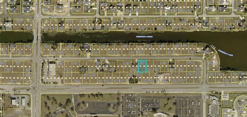 Affordable Commercial Professional Lot (Zone CP) in NW Cape Floorplan for commercial building attached in documents. This build out for $825,000. Reach out for more information. Discover the perfect location for your business in this highly desirable commercial professional lot, situated in the bustling NW Cape area. This prime 0.23-acre vacant lot offers easy access to shopping, restaurants, schools, and the NW Cape Library, making it an ideal spot for your professional offices or retail services. Strategically located, this lot is just a short distance from Fort Myers and Punta Gorda Airport, providing convenience for both you and your clients. The area is experiencing significant growth and activity, making it a great investment opportunity. With city water, sewer, and irrigation already in place, you can start building your dream business right away. The upcoming Coral Grove Outdoor Town Center, just a short drive away, promises to bring even more development in housing, dining, and shopping to the area. Highly desirable area with significant growth and activity Ideal for professional offices or retail services. Unlock the potential of this prime commercial lot and make it yours today. Start dreaming and building your ideal business in this vibrant and rapidly expanding community! Assessment balance is approximatly $8,770.