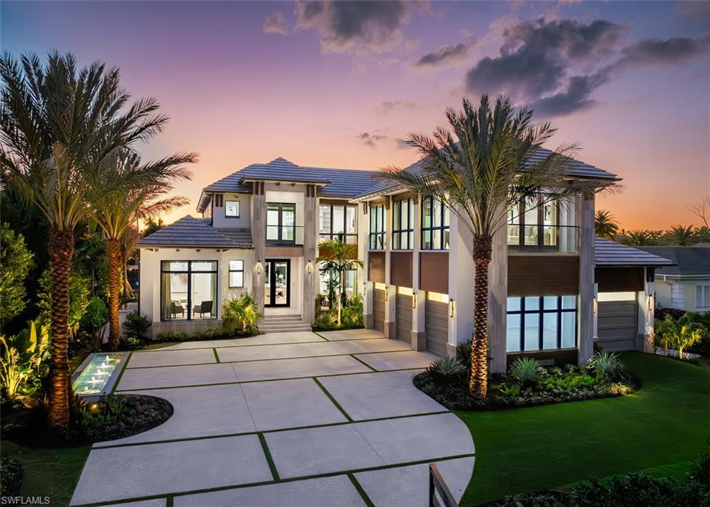 Recently Completed! This beautiful Western exposed home gives you approximately 106 feet of direct water frontage. Being offered Fully Furnished. Limitless Development along side Kukk Architects, AVA Builders and Knot and Tide Interiors have come together to create this masterpiece. An ideally laid out custom floor plan is comprised of 5 Bedrooms + Den + Club Room + Loft with 6 Full baths and 1 Half Bath. The club room could be an optional 6th bedroom if needed. Top-of-the-line finishes can be found throughout this entertainers dream.   It also includes a 4 Car Garage. Outside owners will enjoy the resort style Pool and spa, as well as an expansive outdoor living area, complete with kitchen, dining, and lounge areas. Port Royal is the exclusive, prestigious boating community ideally located just minutes from downtown 5th Avenue South's and 3rd Street South's, fine dining, world-class shopping, entertainment, and white sand beaches.