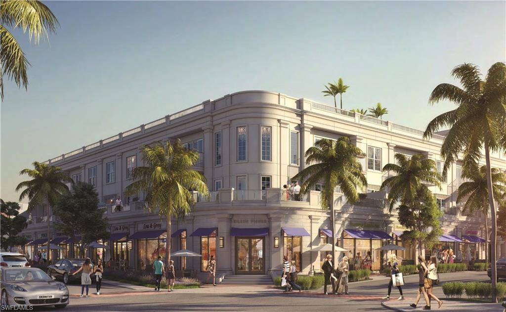 Elegant. Spacious. Thoughtful. The Residences at 5th & 5th will be the premier residential address on Fifth Avenue in historic Downtown Naples, and will redefine the Old Naples lifestyle. The three-story building will have approx. 10,000 square feet of luxury shops on the street level, and 10 luxury flats on the 2nd and 3rd levels, ranging in size from a comfortable 1,940 square feet to just under an expansive 3,000 square feet. SOCO Interiors, an amazing interior design firm out of Winter Park, FL, has been contracted to create all of the interior spaces, including common areas and each residence, such as kitchens, bathrooms, etc. There will be a fitness center on the first floor for owners -- with Technogym equipment, including cardio and weight lifting, as well as a beautifully appointed board room for the residents. The underground parking garage, unique in SWFL, will be light and secure with ample LED lighting, a Tesla charger and plugs for golf carts/LEVehicles. There will be a security camera system in the common areas of the building. Completion slated for August 2018 or sooner.