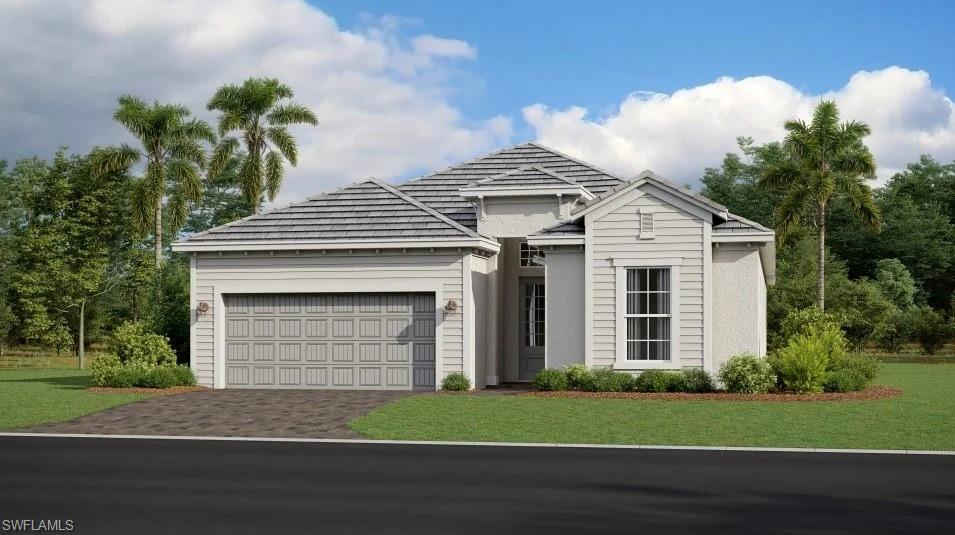 One or more photo(s) has been virtually staged, AI generated or rendered.  MOVE-IN READY!! This home comes with a bundled social membership to the club — an exceptional value woven right into your purchase. From the moment you arrive, you're not just a resident; you're a member. This spacious 2,247-square-foot home offers a contemporary open floorplan where the airy kitchen, featuring quartz countertops, stainless steel Whirlpool appliances, a ceramic tile backsplash, and a large island with seating, flows seamlessly into the family and dining rooms. Enjoy 9-foot ceilings and luxury vinyl plank flooring throughout the main living areas, enhanced by energy-efficient recessed lighting and decorative fixtures. A secondary suite near the entry pairs perfectly with a flexible den ideal for a home office or gym. The owner’s suite is tucked away at the back, boasting a double vanity with cultured marble tops, a soaking tub, walk-in shower with ceramic tile surround, and a frameless glass door. Additional highlights include a spacious laundry room with built-in cabinetry, a smart thermostat, Energy Star appliances, and a 2-car garage with automatic opener. Located in Webbs Reserve, residents have access to sparkling pools and premium resort amenities just a golf cart ride away. Homes like this don’t stay available for long—schedule your visit today! Prices, dimensions and features may vary and are subject to change. Photos are for illustrative purposes only.