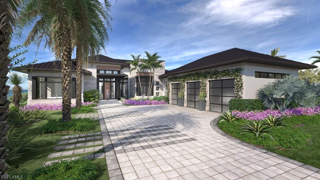 Live along the 700-acre freshwater lake and white-sand beach in this designer-furnished model home by Randall Mitchell in the Ancona neighborhood at Miromar Lakes Beach & Golf Club, the #1 Community in the USA. Boat, waterski, wakeboard or paddle from your optional private dock. 4 bedrooms, 4½ baths in 4,630 sq. ft. under air and 6,418 total sq. ft. with 3-car garage. Open floorplan, 12-ft sliding glass doors throughout and a large indoor-outdoor bar shared by summer kitchen and club room enhance Miromar’s coveted indoor-outdoor lifestyle. Landscaping, pool, water and fire features by award-winning Windham Studio. Kitchen has 2 freestanding islands, Wolf and Sub-Zero appliances. Spacious master suite with large bathroom, dual closets and direct access to pool and fire pit. Designer finishes include 16-ft custom ceilings, quartz counters, wide-plank wood floors and much more! At Miromar Lakes, residents enjoy 3 miles of white-sand beach and 5-star amenities, including the Beach Clubhouse, Blue Water Beach Grill, 10,000-sf zero-edge pool, 2 marinas, tennis, bocce, pickleball, Spa & Fitness Center, dynamic social scene and optional membership to the private Miromar Lakes Golf Club.
