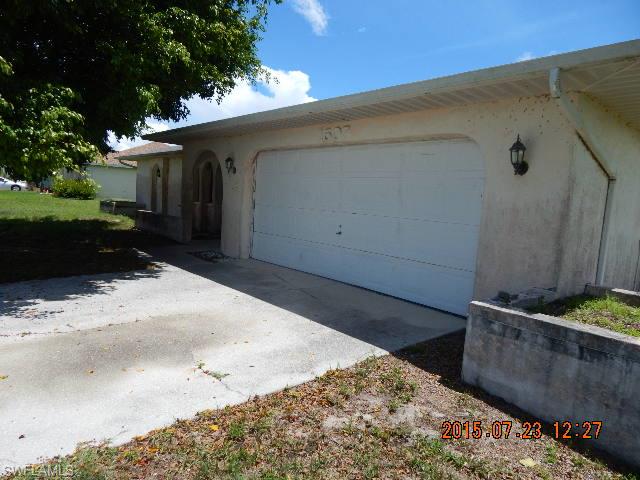 Home was built in 1990 and offers 3 bedrooms, 2 baths and a 2 car garage. Located in the NW section of Cape Coral. In need of repairs and priced accordingly.