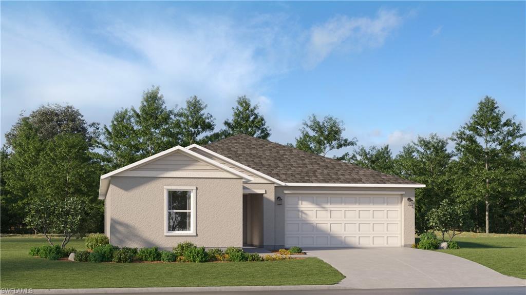 One or more photo(s) has been virtually staged, AI generated or rendered.  Discover the allure of Lennar's single-family homes across Cape Coral, offering waterfront options and the benefits of no HOA fees. This new single-story home is a modern take on a classic design. Down the foyer is a spacious and open-plan family room which has direct access to the cozy dining room, well-equipped kitchen and attached patio, perfect for everyday living. In a private corner is the owner’s suite with a convenient adjoining bathroom, while on the opposite side of the home are three secondary bedrooms to offer restful retreats. Prices, dimensions and features may vary and are subject to change. Photos are for illustrative purposes only. Estimated delivery date is Aug/Sept 2026.
