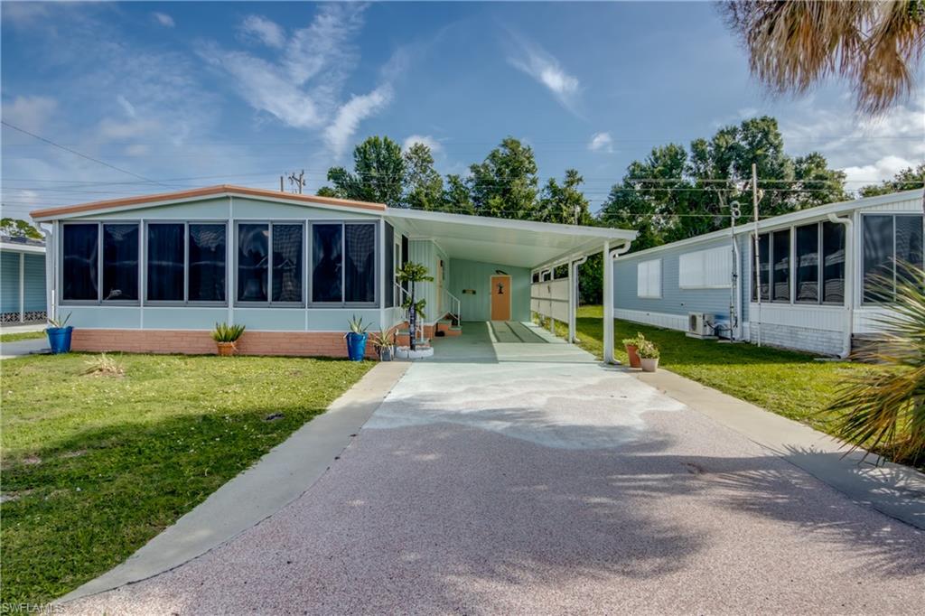 Welcome Home! 

Enjoy easy Florida living in this partially furnished two-bedroom, two-bath double-wide home in Forest Park, an active 55+ mobile home community in North Fort Myers. In Forest Park, you own the land, and the HOA fee is just $122 per month.

Inside, the home features a spacious living room, a separate dining area, and abundant storage throughout. The enclosed Florida room provides additional room to relax, entertain, enjoy your morning coffee, or create a hobby area. Outside, you’ll find ample covered parking and a separate storage shed.

Forest Park offers an impressive variety of amenities, including a community pool, sauna, pickleball courts, bocce ball, shuffleboard and a lending library, along with many additional community features. Residents can also enjoy a full calendar of activities, including water aerobics, Texas Hold’em, bingo, karaoke, dominoes, and much more. Conveniently located approximately 15 minutes from downtown Fort Myers, this home offers an affordable opportunity to enjoy an active Southwest Florida lifestyle.