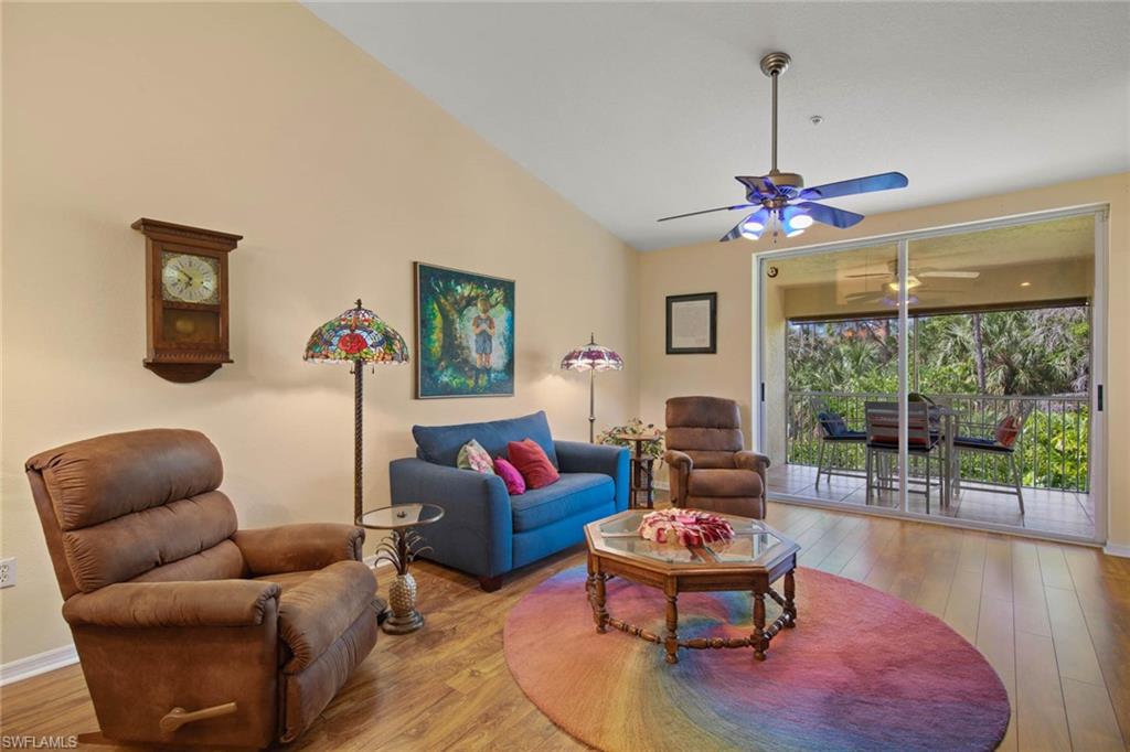 Rare opportunity to live on the quiet & private preserve of Huntington Lakes! This second floor condo offers two bedrooms, two bathrooms, a functional split bedroom floor plan with cathedral ceilings, and an endless view out to the peaceful lanai. This condo has been meticulously maintained and includes a long list of updates: NEW AC October 2020, added cabinets/counter space in the kitchen + custom racks for pots & pans, laminate flooring in the living space, newly remodeled master bathroom, fresh paint, and newer appliances. Downstairs this unit includes one covered parking spot, one assigned spot in front of your door and a large storage closet on the patio. Steps from the front door is the smaller community pool and around the corner is the main clubhouse. This community offers a resort-style pool with spa, bocce ball and tennis courts, billiards, library, club dining/events room, and a full-time activities director. Huntington Lakes is an established and loved gated community located just minutes away from dining, shopping, and the gorgeous beaches of Naples, Florida! This condo is a must see—schedule a tour today!