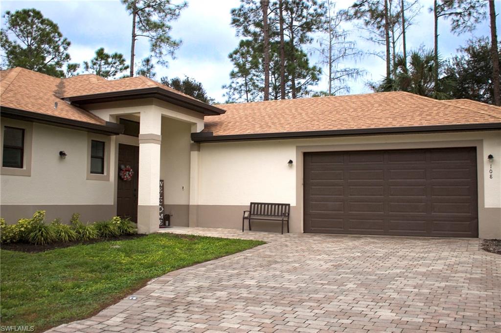 Great location, west of Wilson Blvd ! MOTIVATED SELLER This home is like new and has upgrades including hurricane impact windows, and a screened lanai with outdoor kitchen. 3 bedrooms, 2 bath. Stainless Steel appliances, gutters, tile flooring, (no carpet) high and tray ceilings, and sprinkler system. Master suite has 2 walk-in closets and a linen closet. Room for a pool or additional building/workshop. Minutes away from shops and restaurants, but with the privacy and tranquility of the Estates.