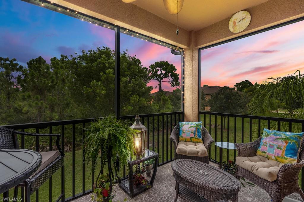 Beautiful private views off the wonderful lanai will make the perfect beginning to each day! Nestled on a cul-de-sac giving you lots of green space and privacy. This gorgeous end unit offers tons of bright, natural light and is the perfect backdrop to all the extra fine touches throughout, including gorgeous tile flooring, 42" wood cabinetry, lovely granite counter tops, stainless appliances and pantry with a  large island kitchen overlooking the great room and where you get to enjoy the beautiful SW Florida views and lifestyle.  Plantation Shutters are wonderful for light control when wanted and with 3 bedrooms plus a den, you have lots of space for friends and family!
Terra Vista is a great community in a great location that is beautifully maintained and offers a community pool with sundeck and spa along with a clubhouse for great socializing.
