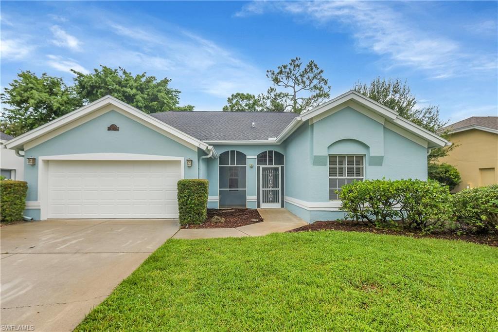 This beautiful UNFURNISHED home is located in the gated community of Fountain Lakes which includes a plethora of amenities, including Golf, Tennis, Bocce Ball, Volleyball Courts, Community Pool, Clubhouse, Library and a Fitness Center. The 3 bedroom, 2 bath home features a 2 car garage with a screened lanai and sunroom. The primary suite includes a walk in shower, separate tub and a walk in closet. Located just off US-41 and across the street from Coconut Point Mall, the home is close to all Estero has to offer.
