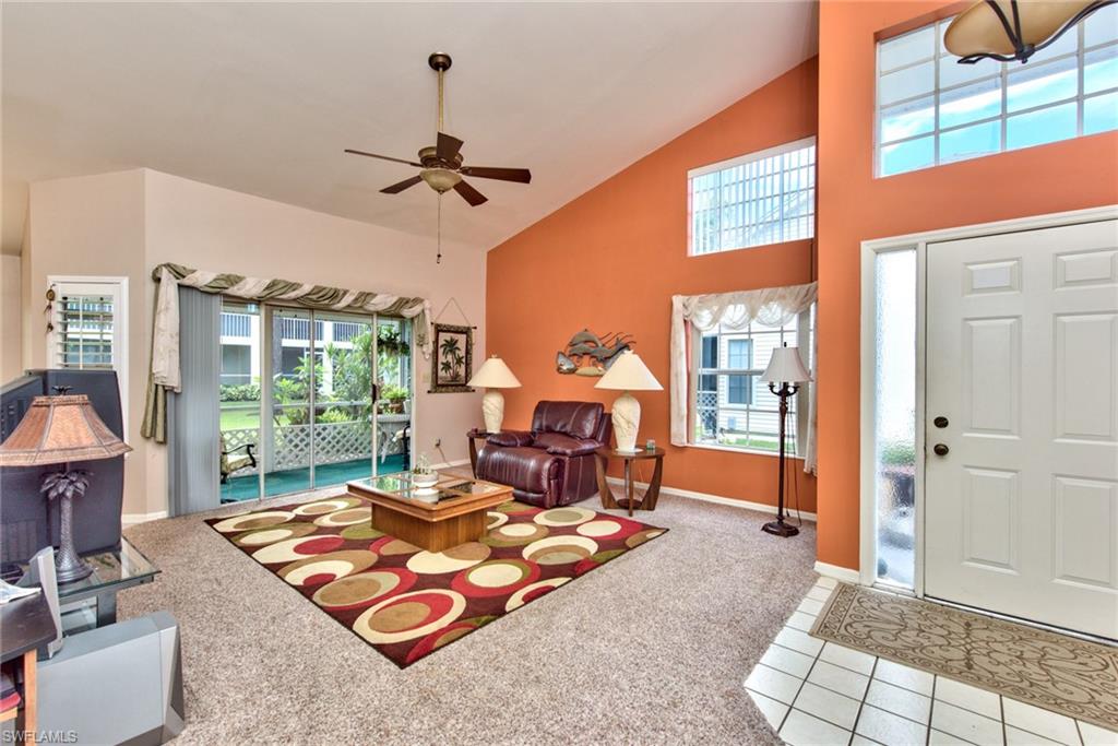 "Cozy" is the word that comes to mind for this lovely villa in an intimate (only 64 units) King's Lake, "Pet friendly" community.  Located just 5 minutes form historic 5th Avenue and the beach, this home has a fantastic location.  Vaulted ceilings create an open and airy feel...lots of light!  2 comfortably sized sunny bedrooms.  You are going to love the renovated kitchen and guest bath along with a lush screened lanai off the family room. There's also a nice paved breezeway area between the house and garage, perfect for lounging.  You are located just steps from the private walkway path around the lake and the serenity it provides from a morning or evening stroll.  Care for a refreshing dip in the pool? Turn right out of your driveway and walk about 60 seconds to the community pool/clubhouse.  Enjoy tennis or pickleball?  Courts are located right across the street. This community enclave is truly a hidden secret!  Last but not least are killer HOA fees that are probably in the lowest 15-20% in all of Naples...only $2,670 for the entire year!  Must been seen to be appreciated...make your appointment today.