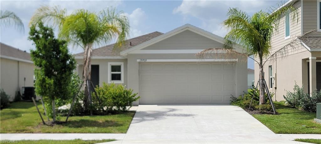 Move-in ready! Welcome to this beautiful 3-bedroom, 2-bath home in the desirable gated Savanna Lakes community. Featuring an open-concept floor plan, a modern kitchen with a large center island and stainless steel appliances, spacious primary suite, 2-car garage, and interior laundry. Wake up to water views from both the primary bedroom and lanai. Enjoy resort-style amenities including a community pool, fitness center, playground, and sidewalks. Conveniently located near SSR-82 and I-75 for easy commuting shopping, dining, schools, and RSW Airport. One or more photo(s) has been virtually staged.