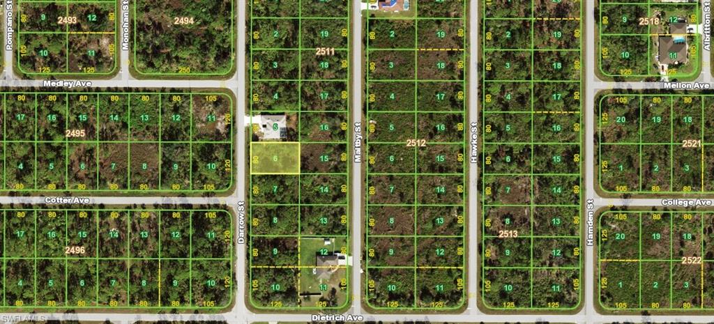 Vacant residential lot in a growing Port Charlotte area with new homes nearby. Great opportunity to build your dream home or investment property. Conveniently located near shopping, dining, golf, boating, and Gulf beaches. No HOA. Buyer to verify zoning, utilities, and building requirements.