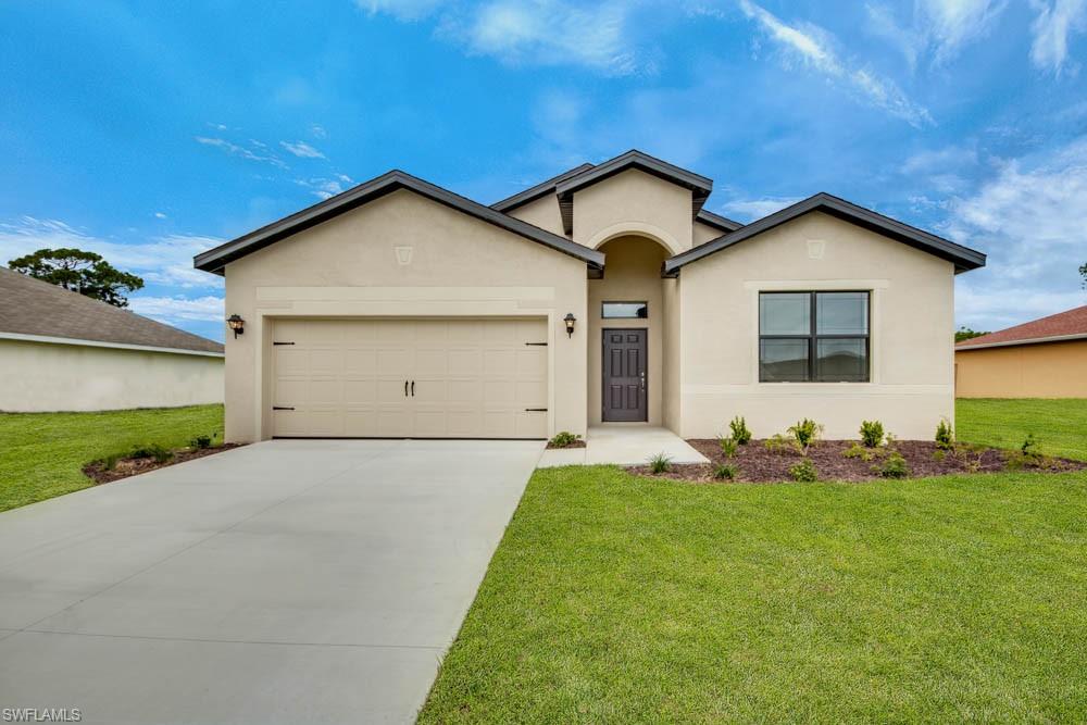 Home is under-construction and the expected completion date is Dec 17, 2019. Functionality meets beauty in the Captiva by LGI Homes, located within the picturesque community of Cape Coral. This new, one-story home features an open concept living area, 3 bedrooms and 2 full bathrooms complete with unbelievable upgrades including energy-efficient Whirlpool® appliances including a refrigerator with ice maker, spacious granite countertops, 36” upper cabinets with crown molding, undermount kitchen sink, Moen® faucets, convenient outlet with USB charging capability, brushed nickel hardware and an attached two-car garage with a WiFi-enabled garage door opener. The Captiva showcases a master suite complete with a walk-in closet, as well as a landscaped front yard. In addition, Cape Coral offers residents easy access to the best shopping, dining and entertainment Fort Myers has to offer.