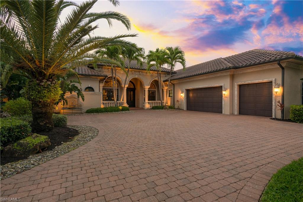 This home  is one of the few that is a custom home floor plan.  With 3,543 sq ft, 3 bedrooms, 3 and 1/2 bathrooms, den with closet, an oversized three car garage and a 1.651 sq ft lanai with an outdoor kitchen, bar, pool and jacuzzi.  The upgrades are abundant with Icynene insulation,  custom painting, plantation shutters, extensive crown moldings, carpet in all three bedrooms and custom stone floors in the rest of the home.  Oh did I mention, it has a WHOLE HOUSE GENERATOR.  The kitchen is a gourmet cooks dream, with all top of the line appliances   You have a 5 burner GAS stove with warming tray and dual self cleaning ovens.  There is a built-in ice maker and a wine cooler in the bar.  The lanai has a lagoon shaped salt water pool with two stone shaped waterfalls with one running into the large jacuzzi.  You also have a large section of the lanai which  is covered in case of rain or you can curl up by the fireplace at night, relax with a  glass of your favorite beverage..

.
 





 bar                 
       pool and hot tub     ----------------------------------------------------------------------------------------------------------------------------------------