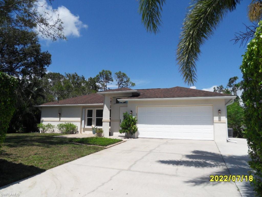 Beautiful one story, open floor plan with vaulted ceilings, 3 Bedroom (split plan), 2 bathrooms, and 2 car garage on a 0.3 acre lot. Travertine Natural Stone Floors throughout except for 2nd & 3rd bedrooms which have wood floors. Granite counter tops with stone back-splash. 800 square foot screened in lanai with two exit doors, gutters and leaf filter gutter protection installed 2021, Whole House Reverse Osmosis Water System 2020, PGT Double Pane Windows 2021, Aluminum Accordion Hurricane Shutters 2021, Backyard is fully fenced in with 2 gates. Extended driveway for boat/RV parking, Exterior 30Amp RV Power Receptacle. The home has never flooded and is located in Flood Zone X, so no flood insurance is required; No HOA. The home owners are Florida Licensed Real Estate Brokers. Come see this beautiful home today. New Washer & Dryer.