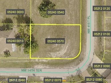 Beautiful CORNER LOT located across the street from gulf access waterfront homes. Sought after area west of Old Burnt Store Rd in unit 81. Enjoy the WESTERN EXPOSURE. NW Cape Coral is convenient to shopping, Gulf Access Boat Ramp, Pine Island, Restaurants and more… Located in the City of Cape Coral's New Vision planning area with lots of gorgeous new construction luxury homes nearby. EVERYONE IS MOVING TO SUNNY SW FLORIDA!!! Come live the Paradise dream.... Or keep as an INVESTMENT as we watch the City grow more!!! Saltwater Boating Access from several Community Boat Ramps located throughout the city gives access to the Gulf of Mexico, beaches, and surrounding islands such as Cayo Costa, Cabbage Key, Sanibel, Boca Grand... Not to mention...this area offers some of the best fishing to be found anywhere in the world. Plus, you'll love the fact that this lot is only about 30 miles to the Fort Myers Int'l Airport, 20 miles to the Punta Gorda Airport and 3 miles to the Coral Oaks Golf Course. PRICES ARE ON THE RISE! Come take advantage of the deals while they are still available....