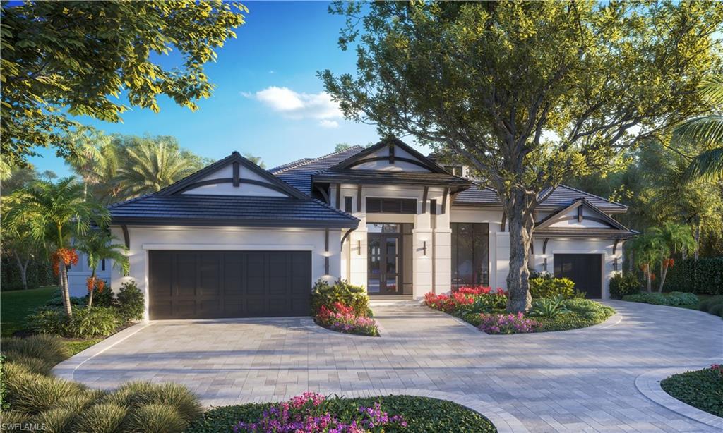 Thoughtfully designed by Unique Hite Designs, conscientiously crafted by Glendale Building Group, and tastefully appointed Alex Zapirain Designs this coastal-contemporary,  new construction home has an open, great room plan that lends itself to casual, yet elevated, living. Gracious first floor master suite with massive his and her closets, his and her studies, VIP guest suite with access to the pool area, wine room and a working pantry off the chef's kitchen,. Second level living offers 2 guest suites, media/bonus room, wet bar, and additional laundry facility. Outside, great covered and uncovered outdoor living spaces with a beautiful pool area masterfully designed by ALD Inc. offers relaxed living. There are 3 garages bays with the ability to add a lift for a total of 4 cars for the auto enthusiast. All of this and just around the corner are the Pelican Bay tennis courts, golf course, white-sand beaches with private beach clubs/restaurants!