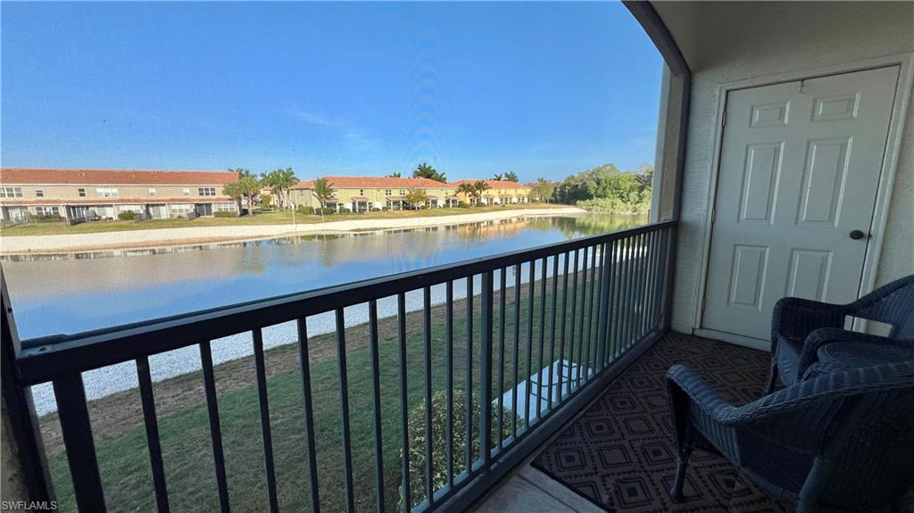 Lowest priced 1 bedroom unit in all of Gateway. ANNUAL LEASE. AVAILABLE 8/16/2026. This very cozy one bedroom and one bath condo is on the second floor with amazing panoramic lake views. Mint condition and very well maintained. Carpet flooring in the living room and bedroom, laminate in the kitchen and entry, and tile in the bathroom. Kitchen has stainless steel appliances, and large washer and dryer units inside the unit. The bedroom offers a large walk-in closet. The beautiful lanai can be accessed from the glass sliding doors in the living room and also from the bedroom. Shower over tub in the large bathroom with plenty of counter space and a large towel closet. There is storage space in the lanai. No pets, sorry. There are a few furniture at the unit but those can be removed if needed (see photos). Royal Greens is a gated community in Gateway. Offers a large pool, gym, indoor basketball court, club house, bike path and dog park. There is a new Publix 2 minutes drive from the unit. Gateway is located 10 minutes from Southwest Florida's International airport, I-75 and 15 minutes from Gulf Coast Town Center and FGCU. Screening & HOA approval is required.